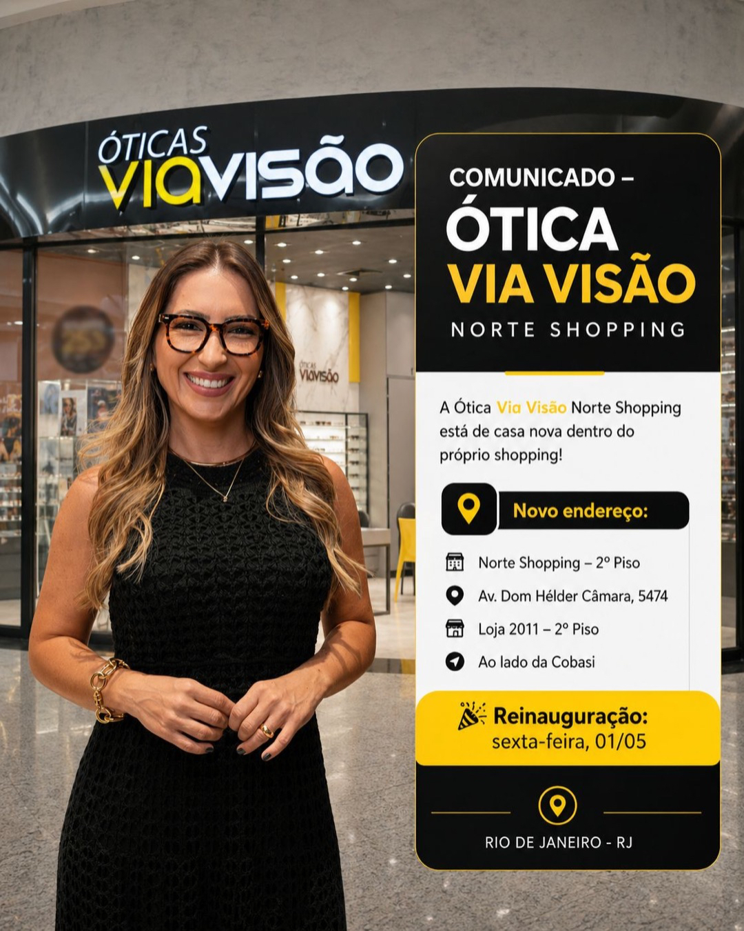 Reinauguração: sexta-feira, 01/05